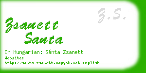 zsanett santa business card